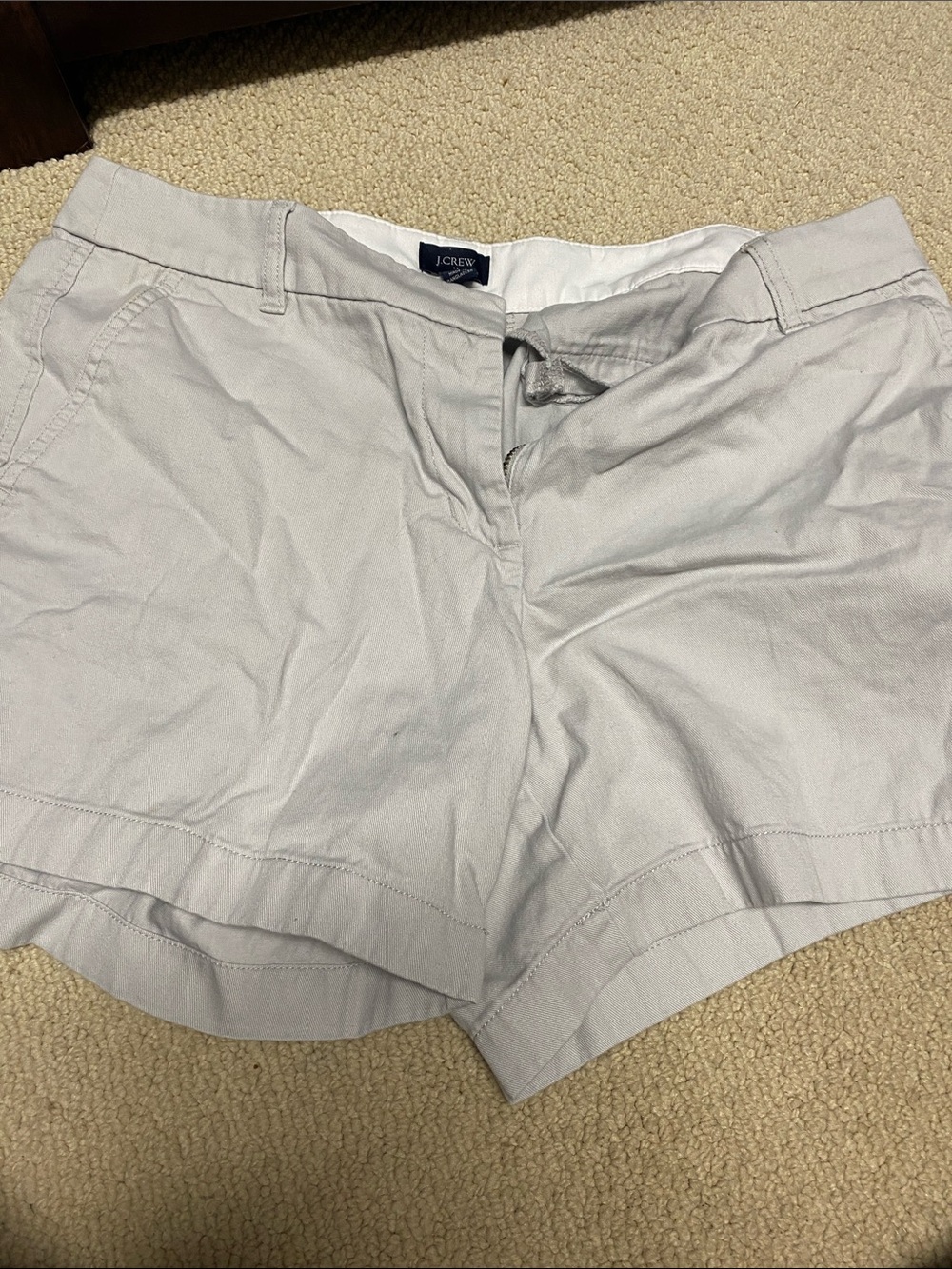J. Crew Women's Light Gray Cotton Bermuda Shorts